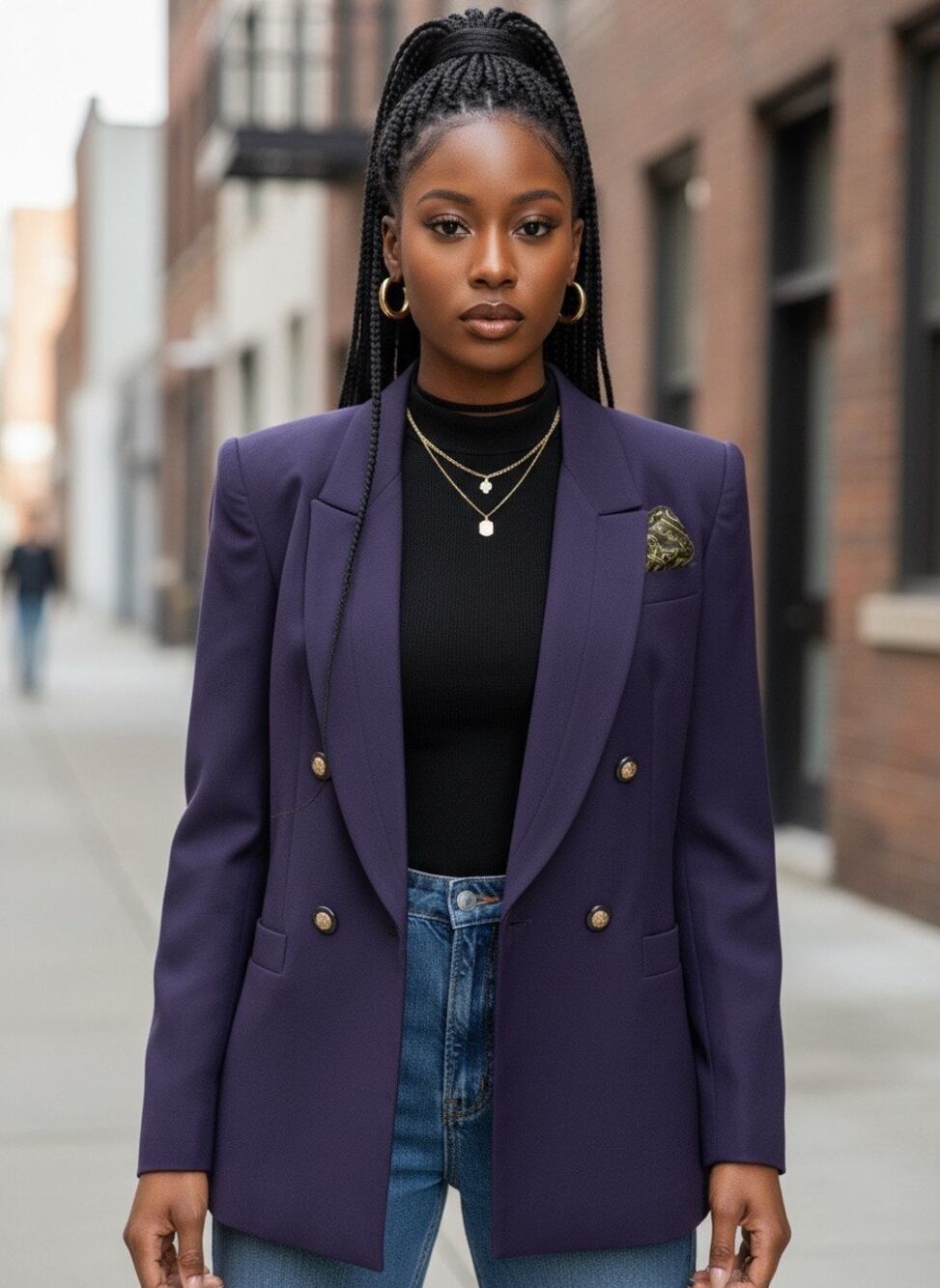 Vintage Y2K Kasper A.S.L. Petite Eggplant Purple Blazer 6P